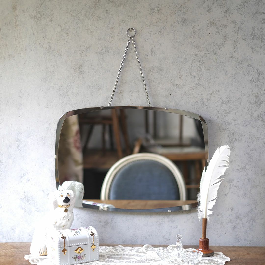 西洋アンティーク 鏡と飾り棚のセット【2-1】イギリスとフランスの