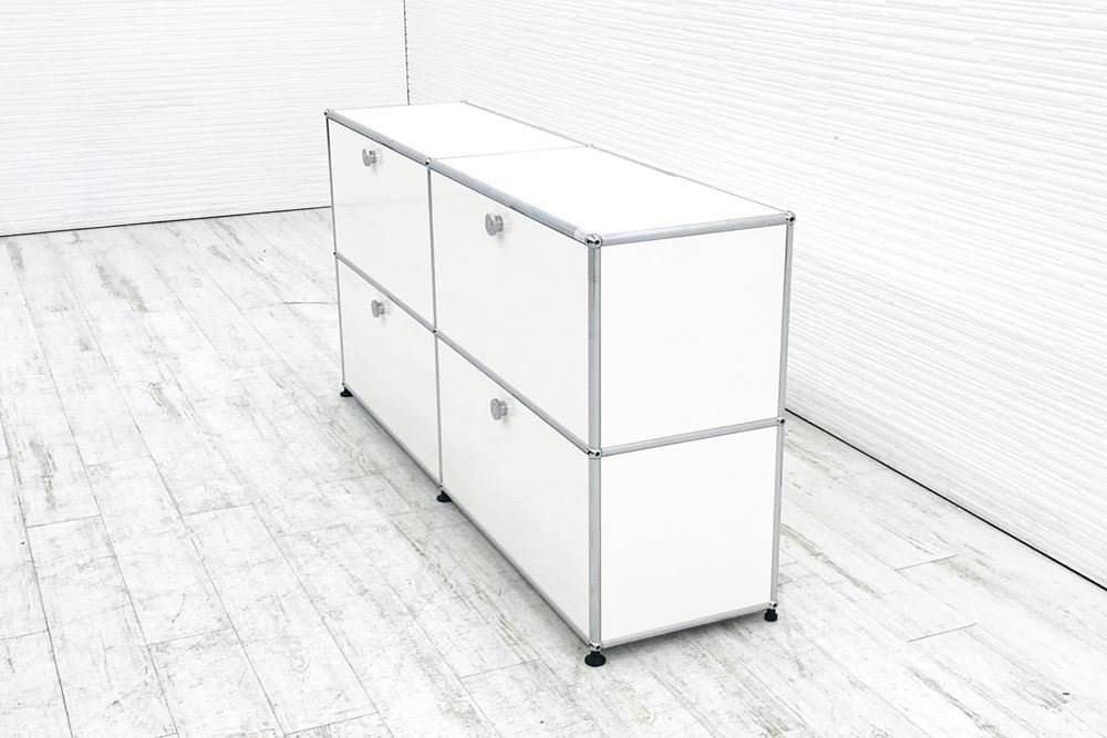 USM ハラー ホワイトキャビネット 1連2段 USM USM Haller ハラー