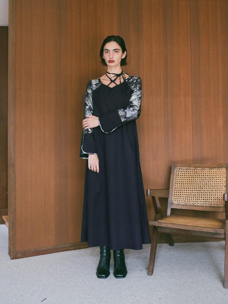 スーツ・フォーマル・ドレス sahara Mesh Sleeve Dress sahara新作商品