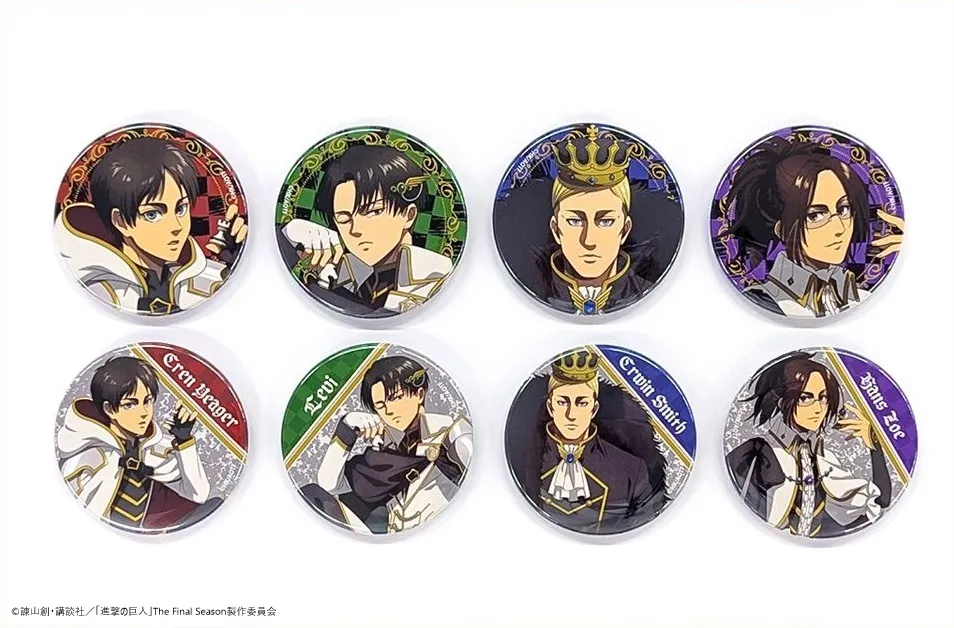 進撃の巨人 まるくじ チェス 缶バッジ リヴァイ 6個セット 進撃の巨人 まる