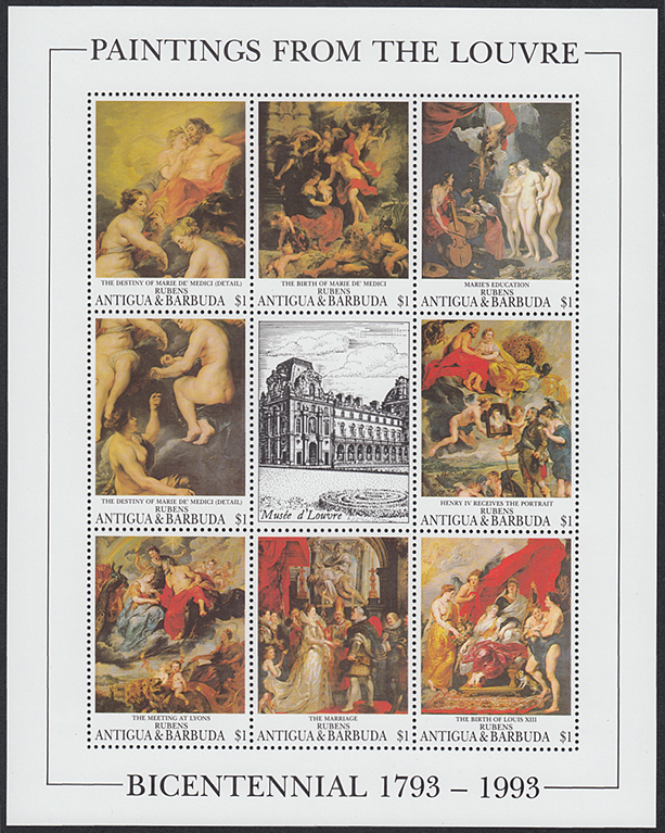 1553 外国切手 ベルギー 美術館開館200周年 ベルギー美術作品 切手帳