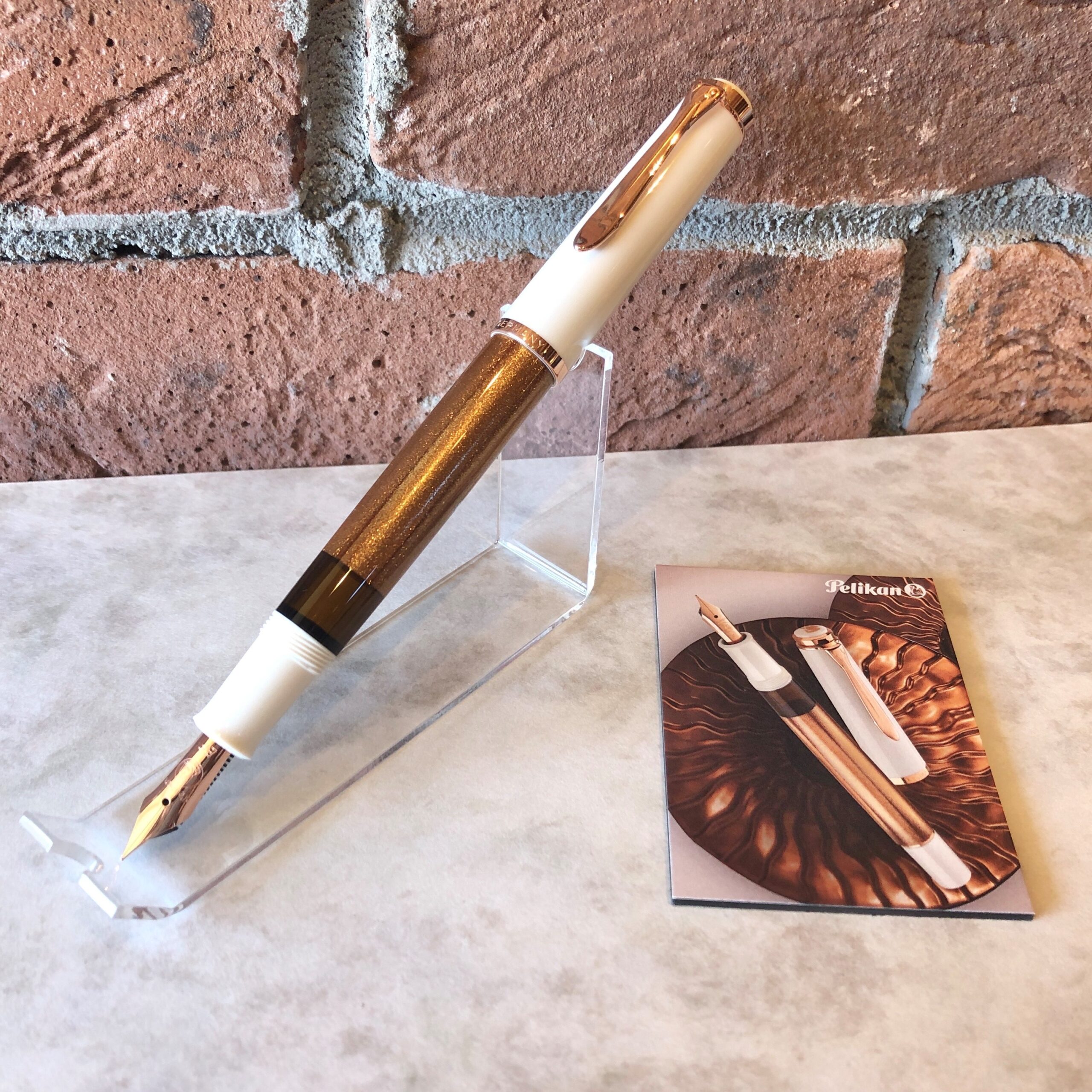 試筆のみ 2014年 特別生産色 万年筆 M200 コニャック EF 備品付き