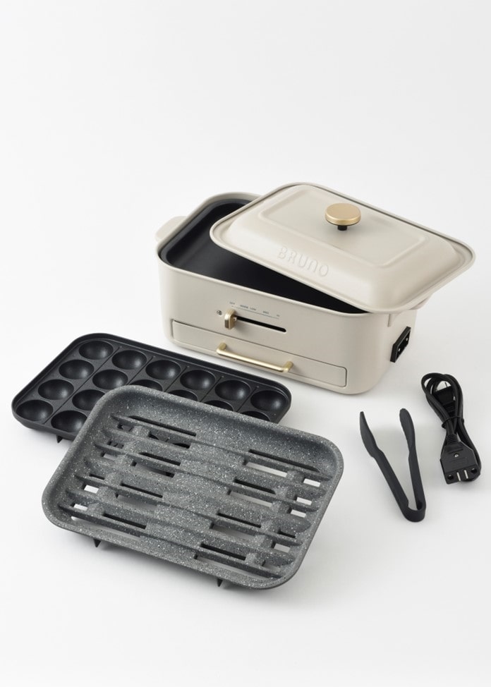 BRUNO】コンパクトグリルホットプレート（グレージュ）: 雑貨｜オン