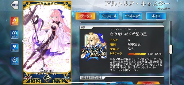 FGO(fate/grand order) 引退垢 キャストリアマーリン宝具5石110