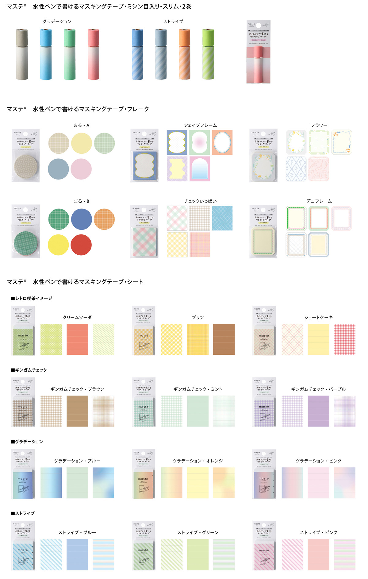 MARK'S ||| 「マステ®水性ペンで書けるマスキングテープ」に日常シーン