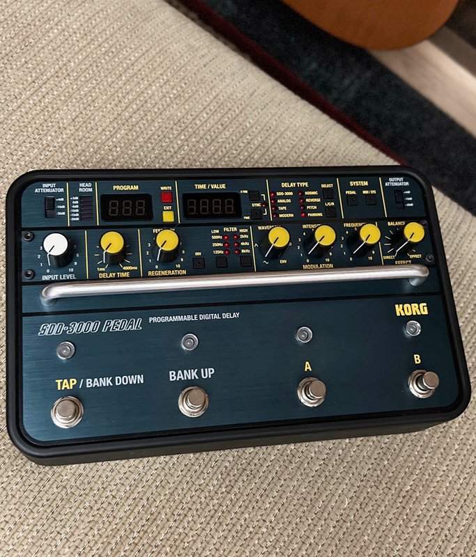 USED Korg SDD-3000 PEDAL Programmable Digital Delay Pedal
