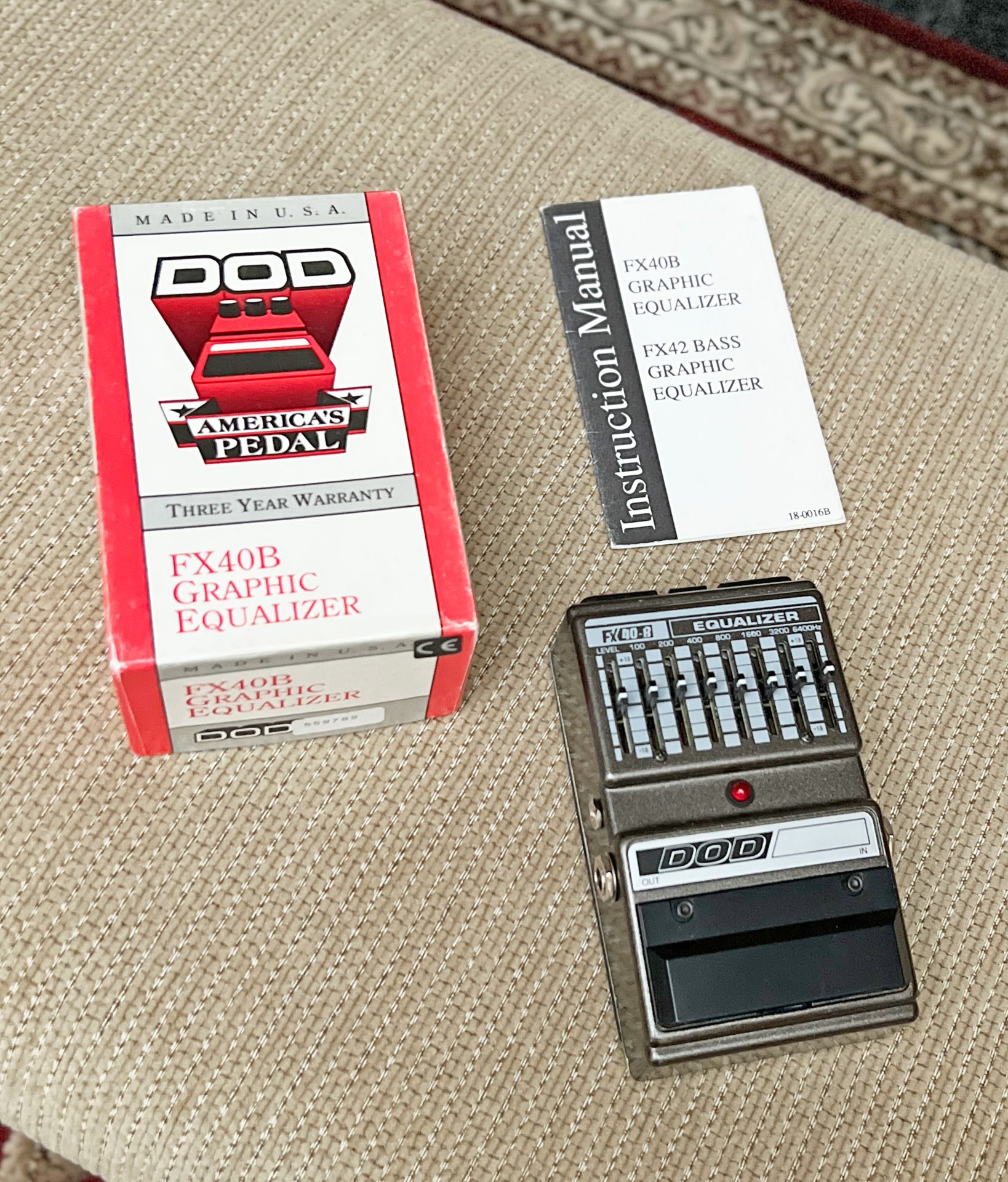 USED DOD FX40B 7-Band Graphic Equalizer Pedal w/ Box - Gray