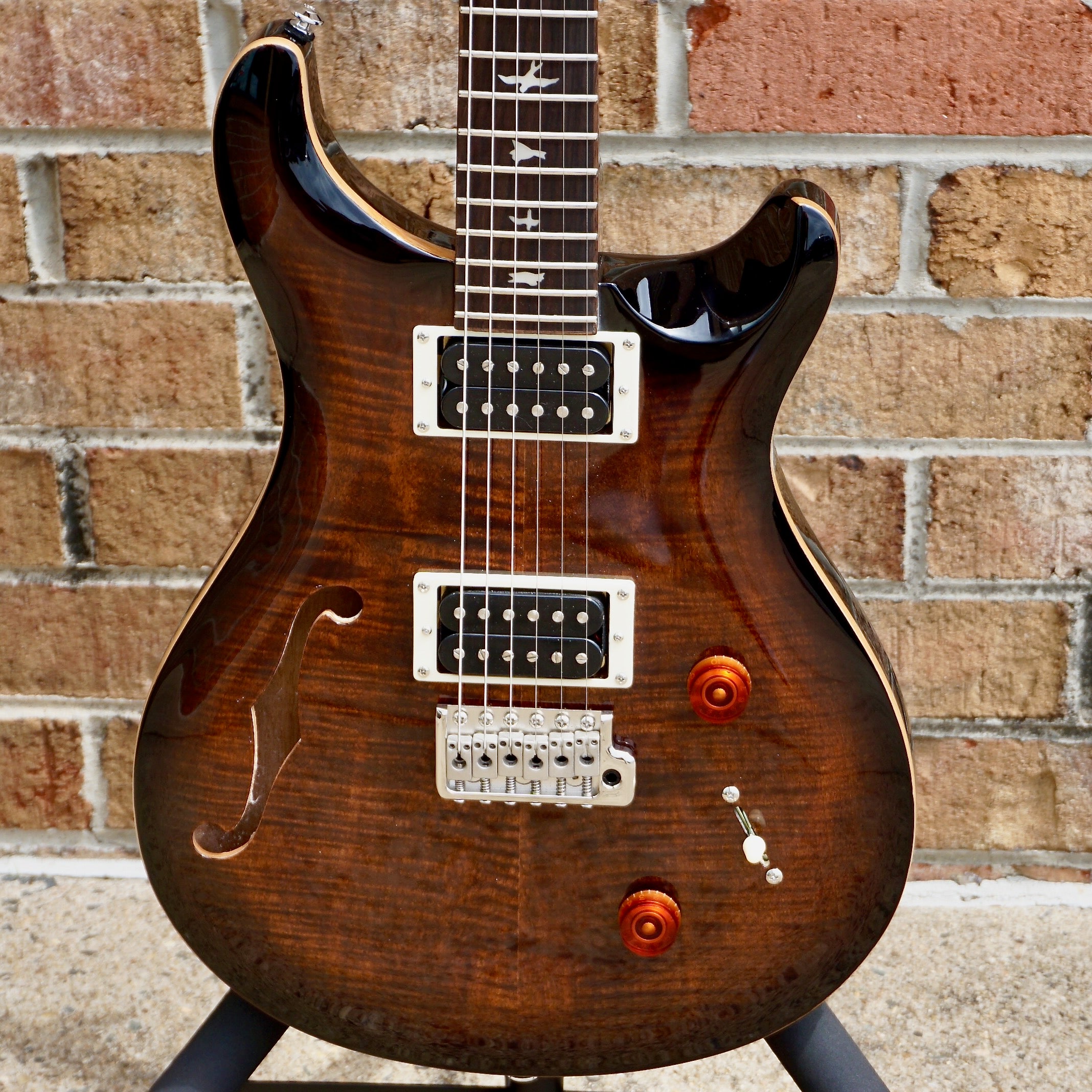 prs se custom22 semi-hollow エレキギター ブラック