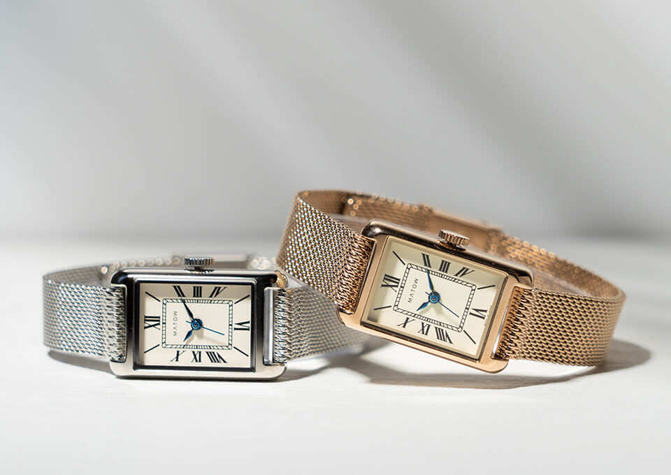 MATOW TSUKI 淡月ローズゴールド メッシュ時計 MATOW マトウ TSUKI