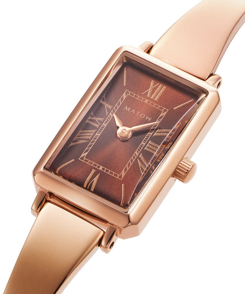 MATOW マトウ TSUKI 月華 / SQUARE ROSE GOLD AMBER レディース 腕時計