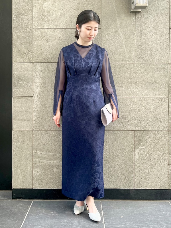 AIMER（エメ）の「チュールブラウス付きジャカードIラインパーティー