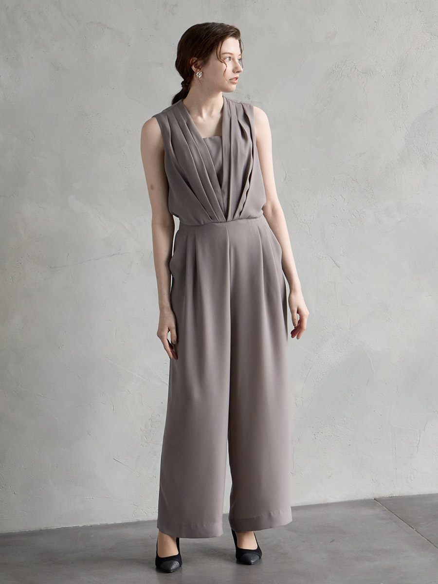 ストレートパンツオールインワン(S グレー): AIMER | エメ ｜ミマツ