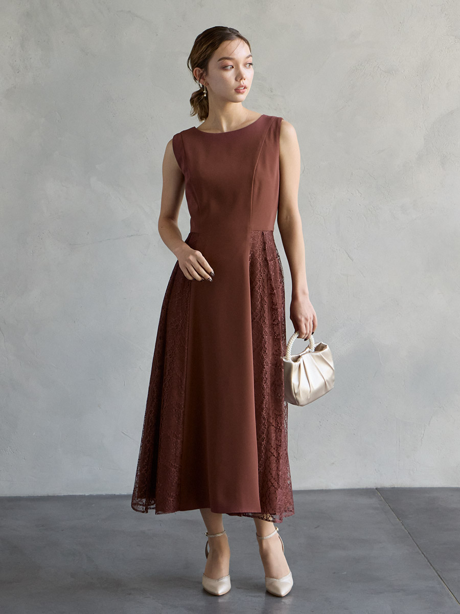 サイドレースフィット＆フレアドレス(M サックス): AIMER | エメ