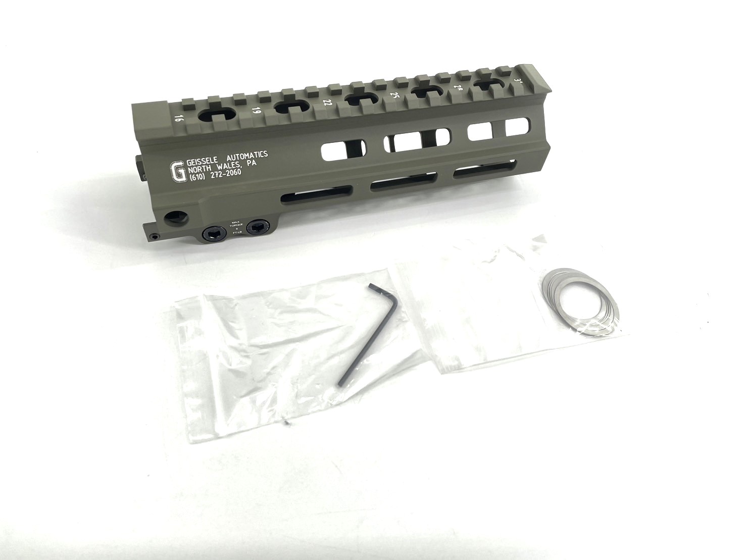 Geissele MK8タイプ 7 inch レイルハンドガード セラコート BK/Milspec