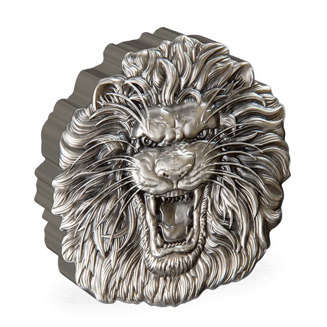 2022 2 oz Silver Fierce Nature - Lion