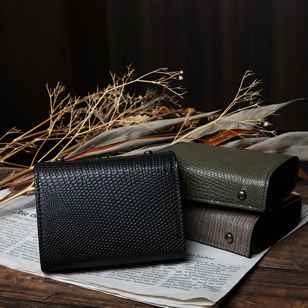 エムピウ 二つ折り財布 millefoglie リザード P25 ミッレフォッリエ