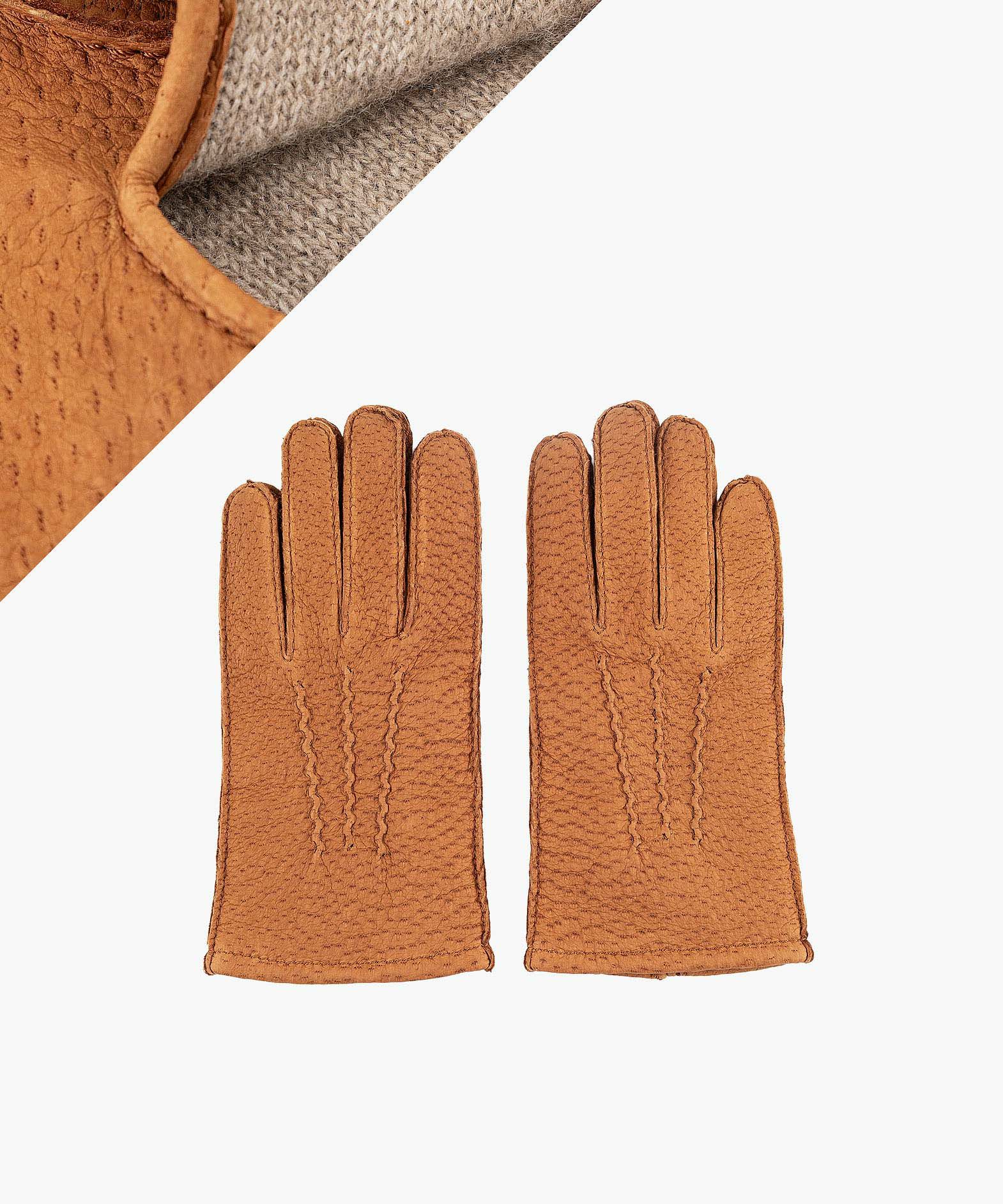 Restelli ペッカリー革手袋 キャメル サイズ8 Restelli ペッカリー革