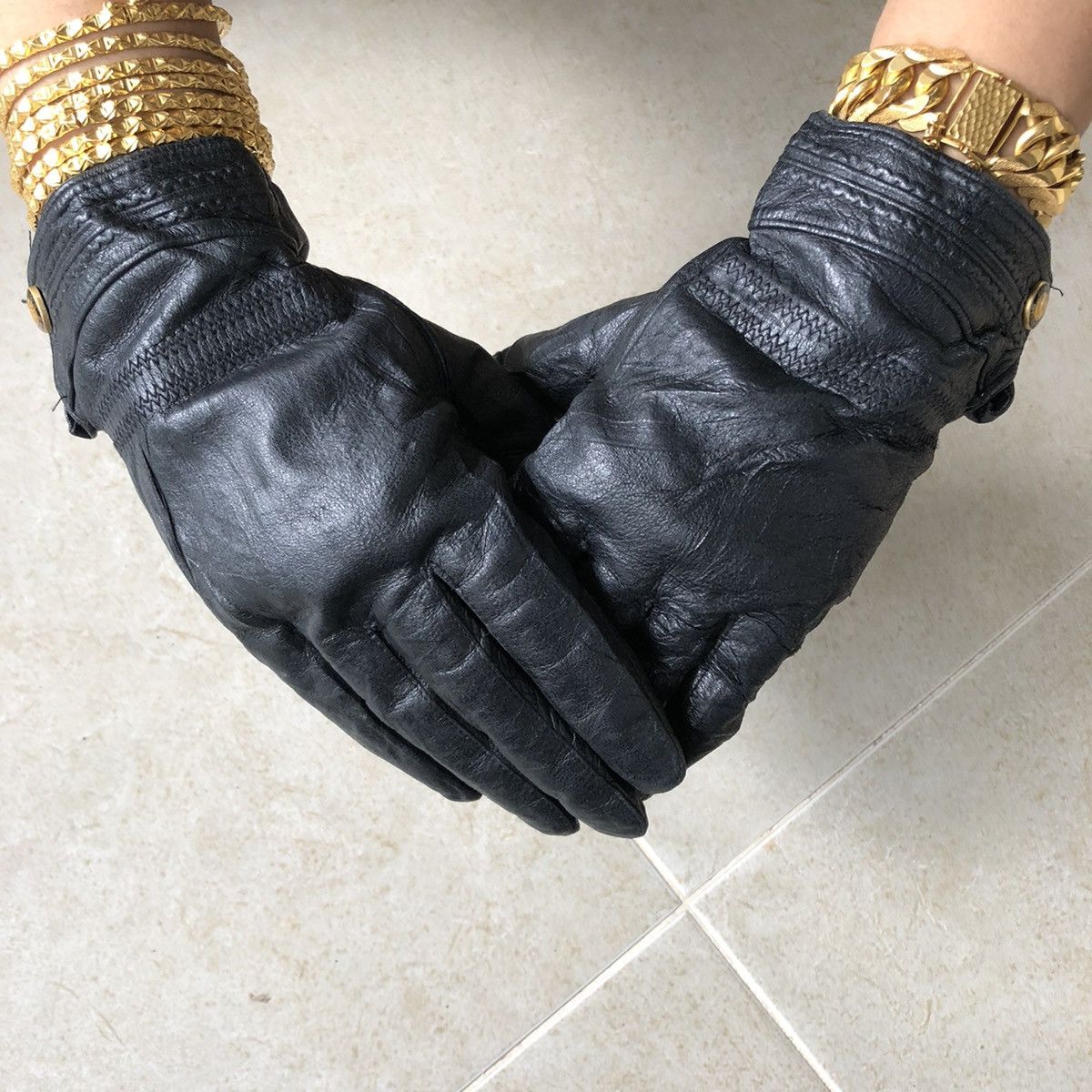 Stussy SS LINK LEATHER GLOVES 手袋レザー