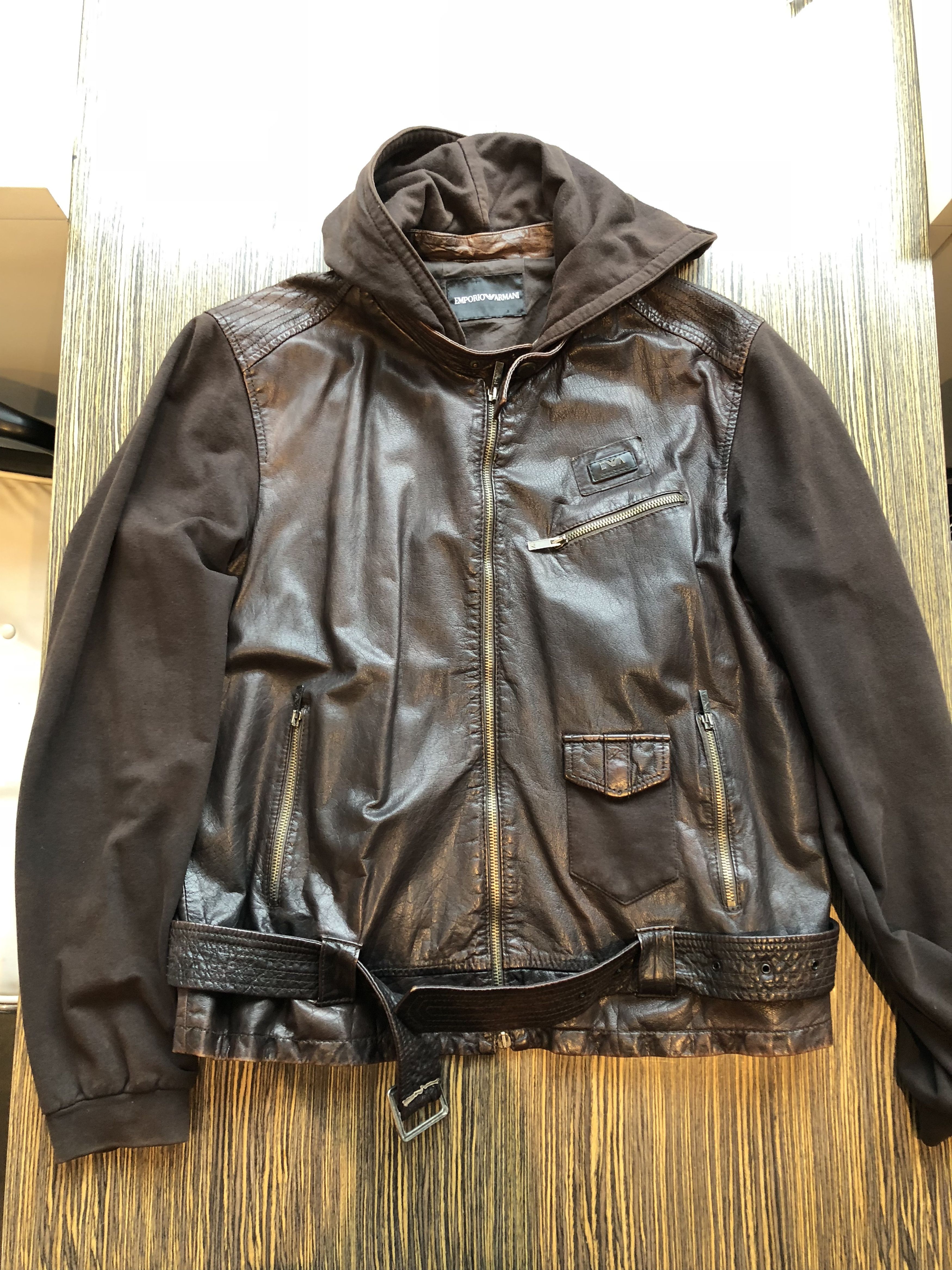 EMPORIO ARMANI archive leather jacket 90s EMPORIO ARMANI archive