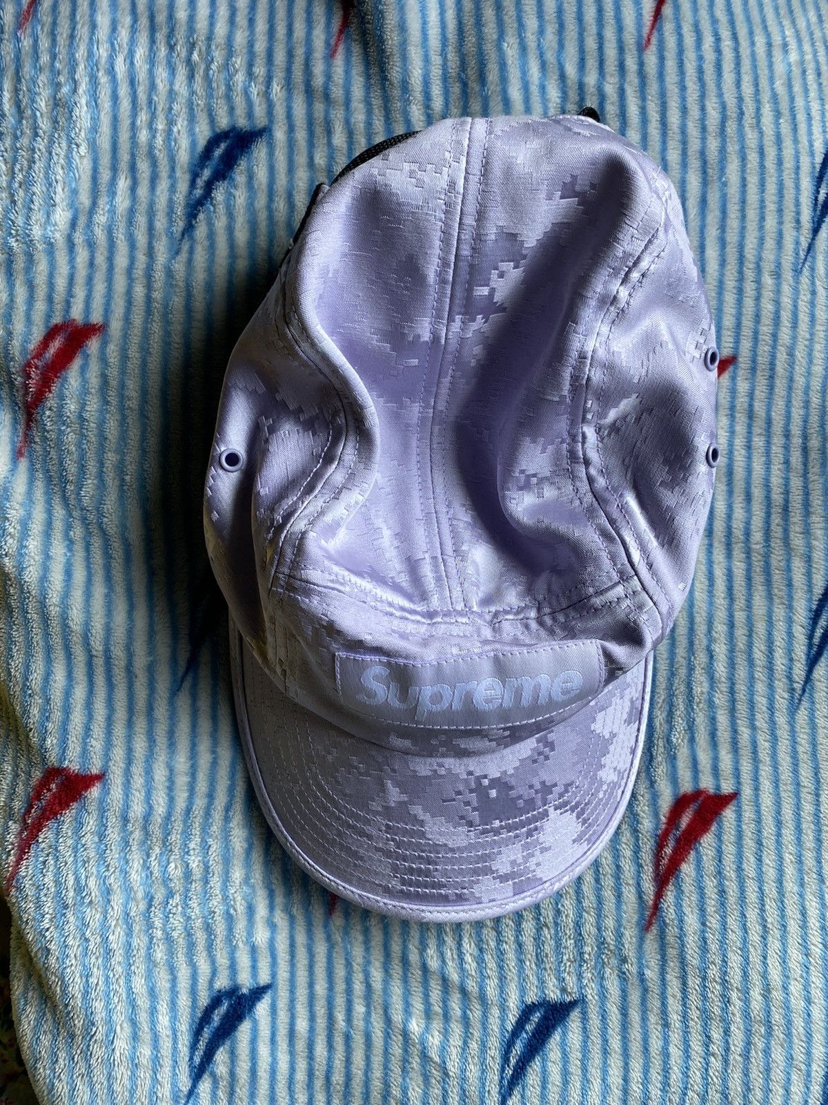 Supreme Satin Digi Camo Camp Cap