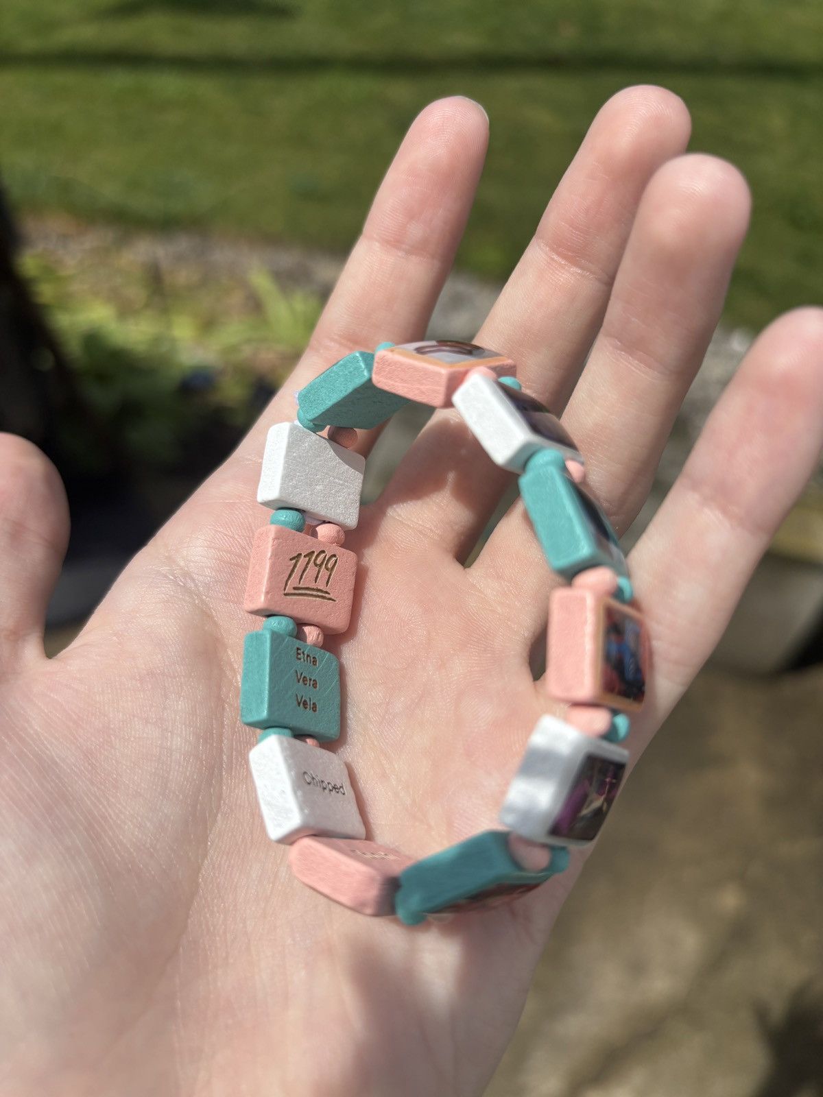 Bazo1199 fakemink ブレスレット ブルー&ピンク Bazo 1199 fakemink