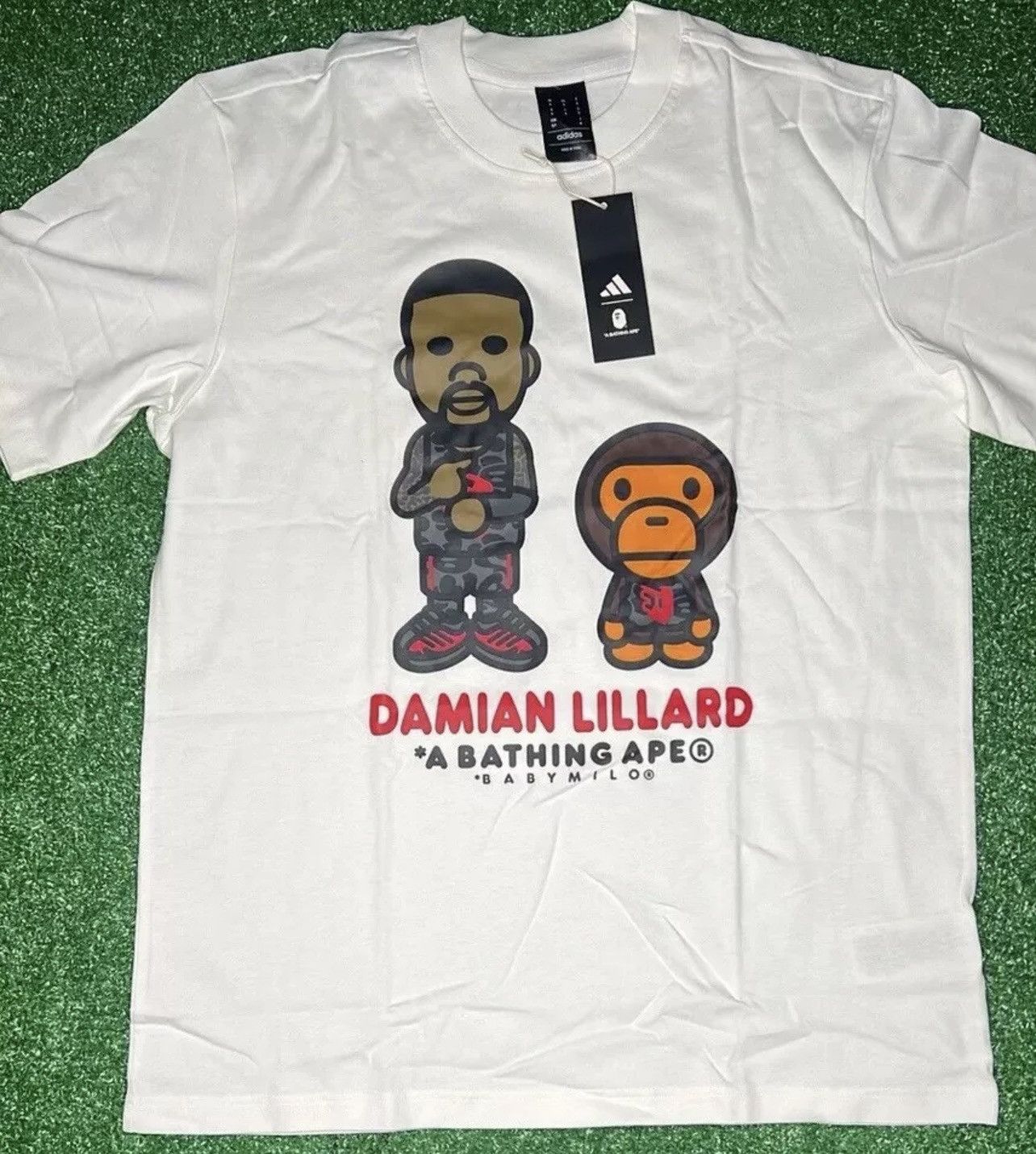 Damian Lillard T Shirt Bape X Adidas Damian Lillard Bape T Shirt