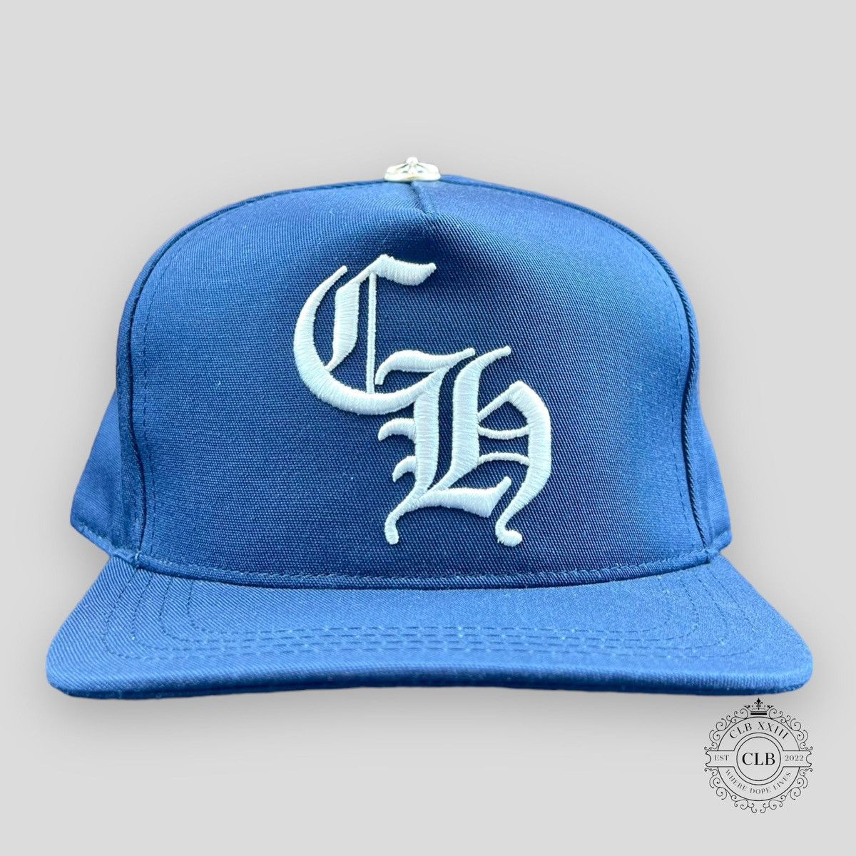 Chrome Hearts CHROME HEARTS 5 PANEL HAT - NAVY | Grailed