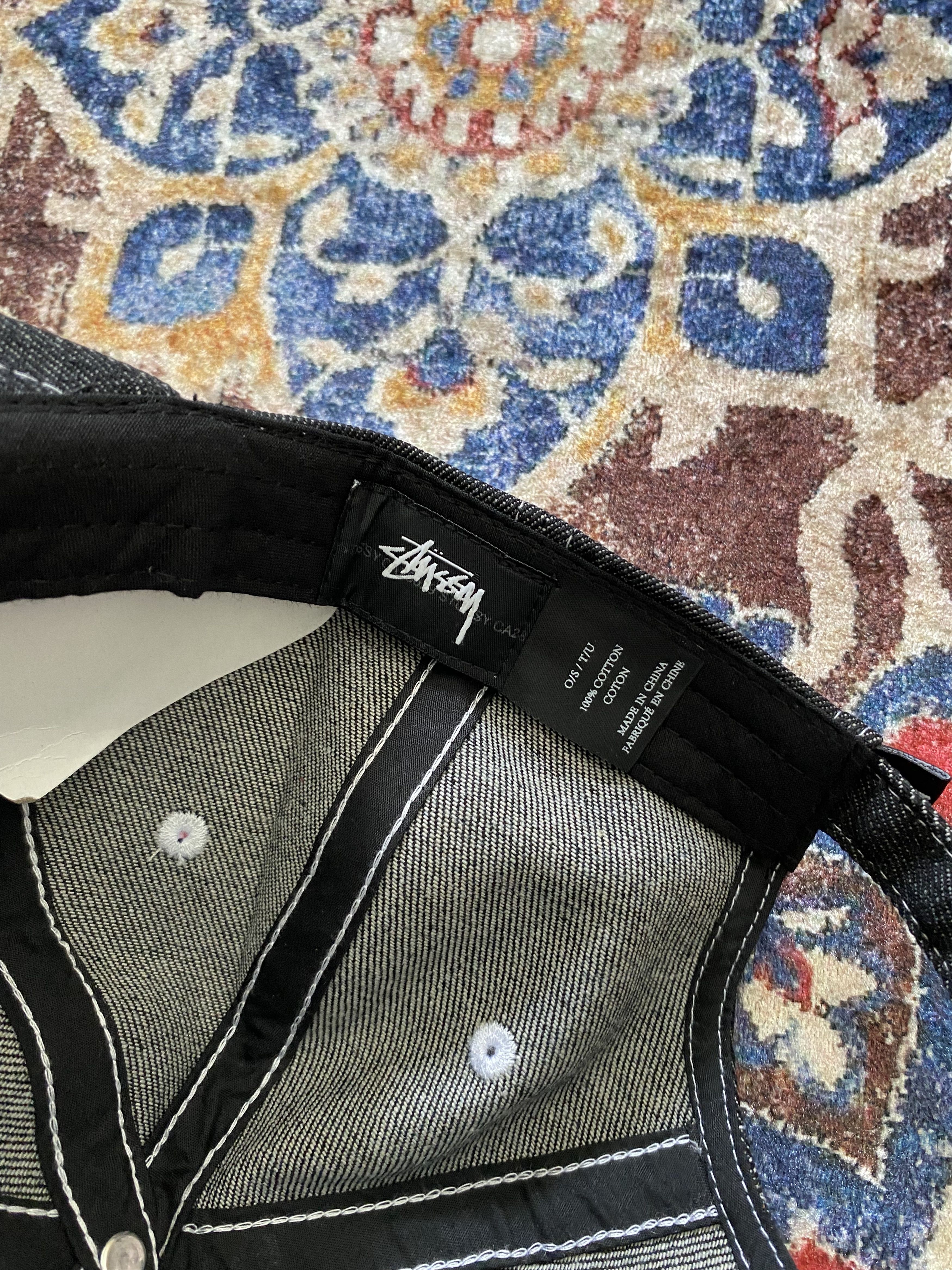 Stussy Stussy Contrast Stitch Denim Strapback - Black | Grailed