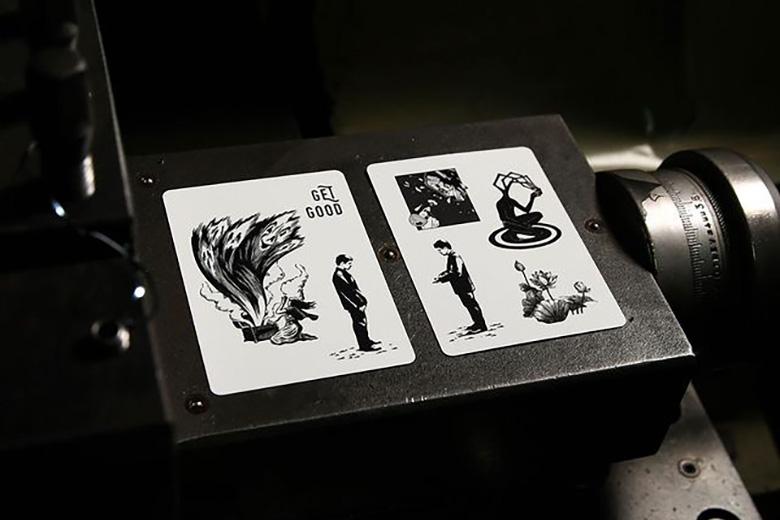 Echo x Smoke & Mirrors (Black) Playing Cards by Lotusinhand Dan