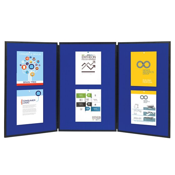 Quartet Show-It! 3-Panel Display System, 72