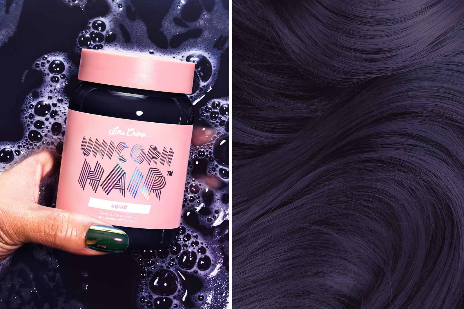 Lime Crime Dark Unicorn Hair Dye Lets Brunettes Go Bright Without
