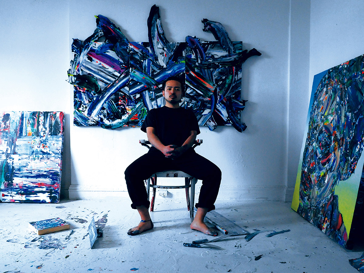 NY ニューヨーク アーティスト作品 アルベロベロ風 切り絵 NY