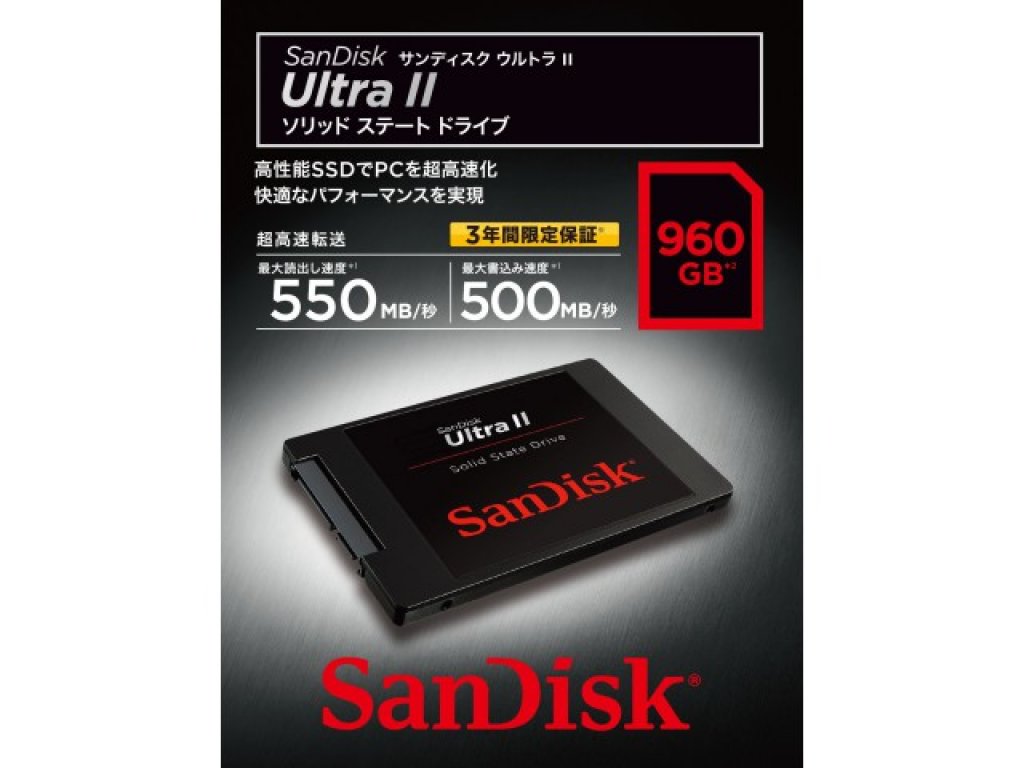SanDisk SDSSDHII-960G-J25C Ultra II SSD - 製品詳細 | パソコンSHOP