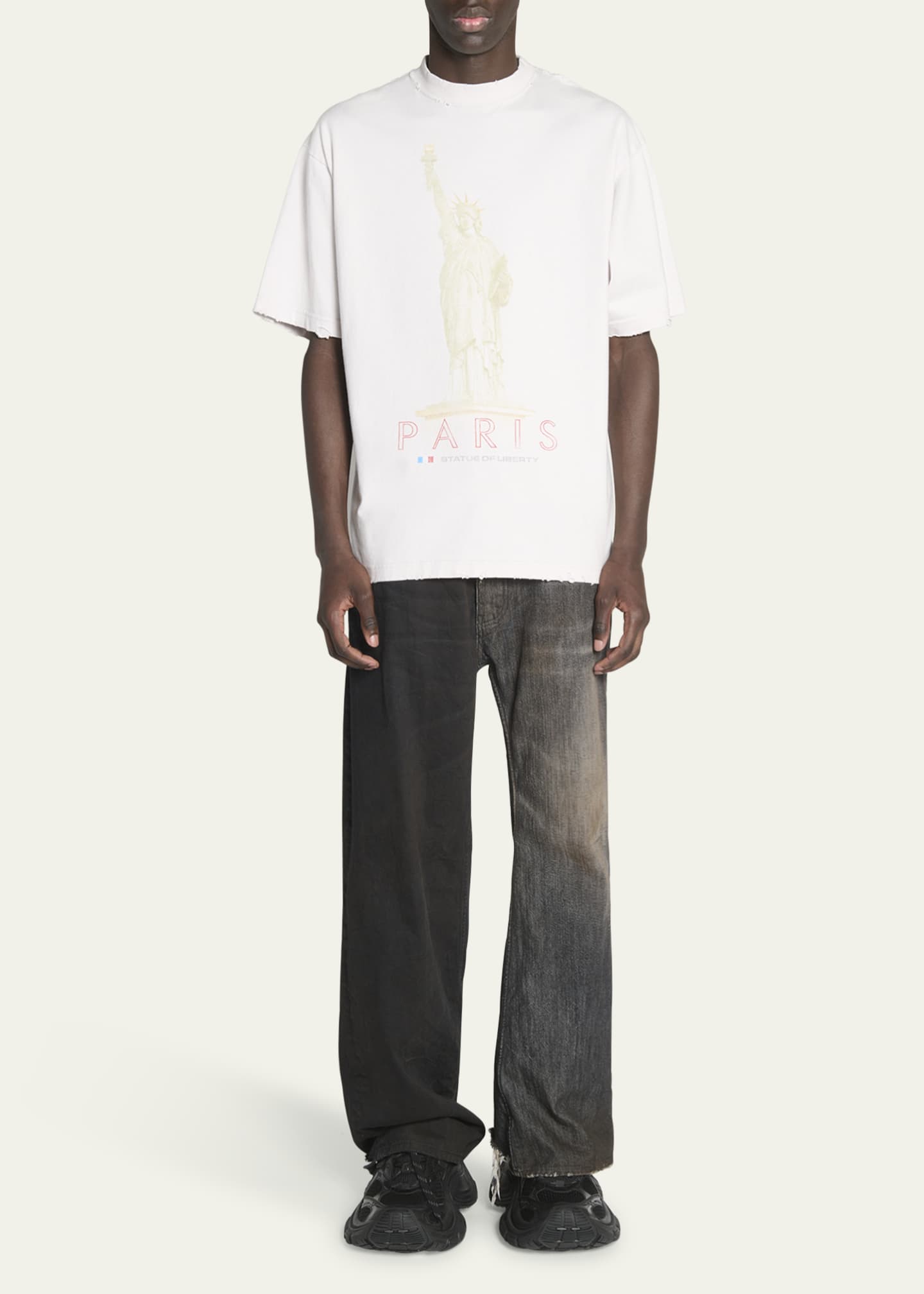 平本蓮着用 BALENCIAGA PARIS LIVERTY 自由の女神Tシャツ 平本蓮着用