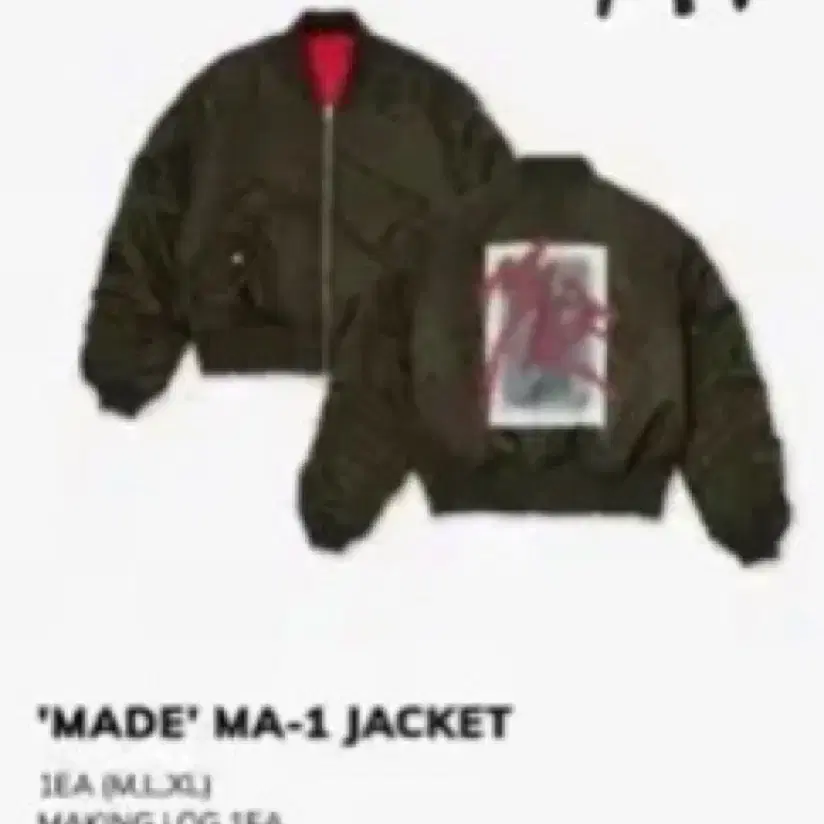 タ*キ様 Artist-Made ニキ MA-1 ENHYPEN - 'MADE' MA-1 Jacket by NI