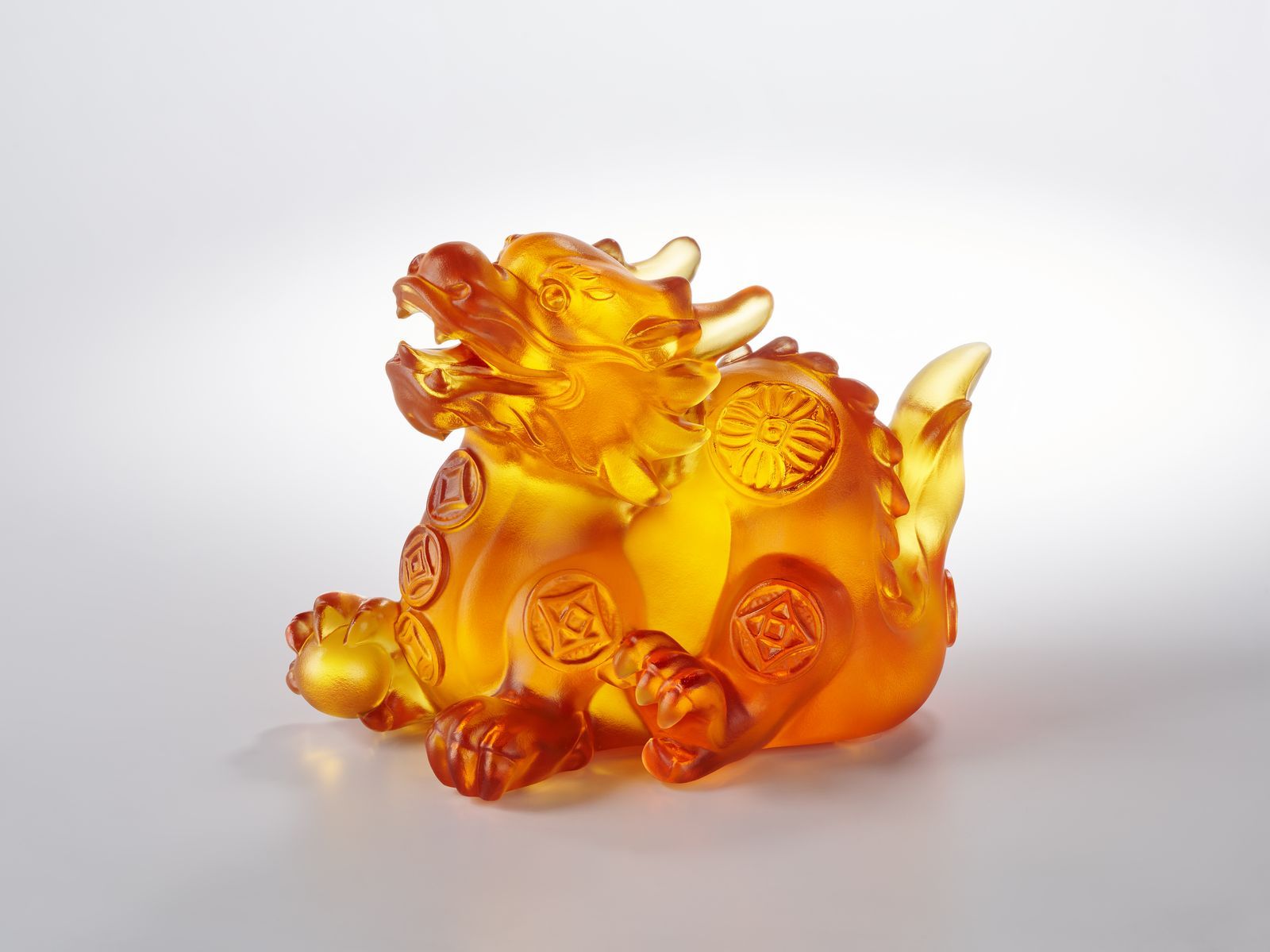 台湾 ガラス工房tittotの(琉園工房)ガラス置物 龍 2024 台湾 ガラス