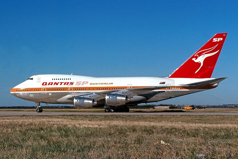 カンタス航空 Airlinertags B747-300 誕生日番号0428 カンタス航空