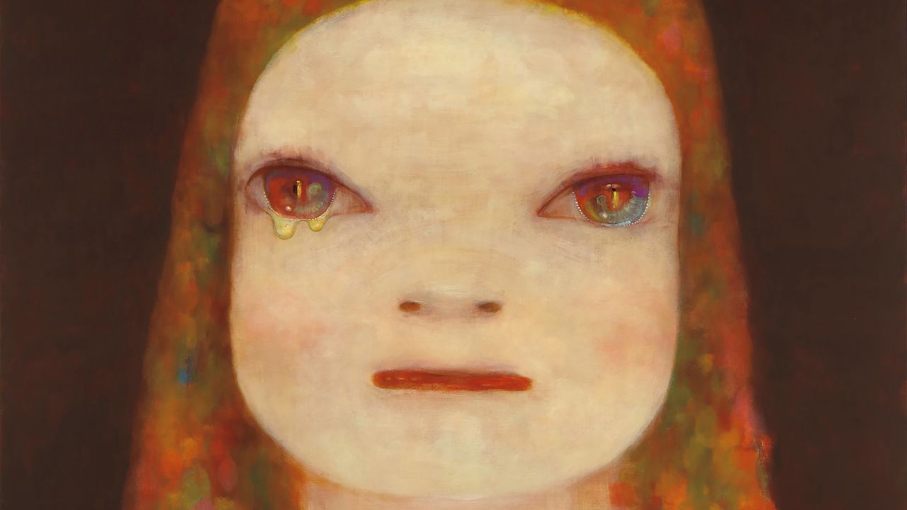 なかがわ寛奈 油彩画 「目は口ほどに」 なかがわ寛奈 油彩画 「目は口