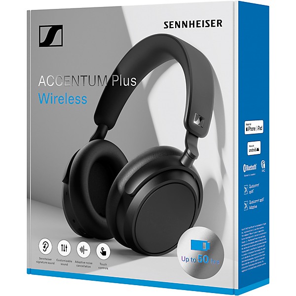 Sennheiser Accentum Plus Wireless Black Black | Guitar Center