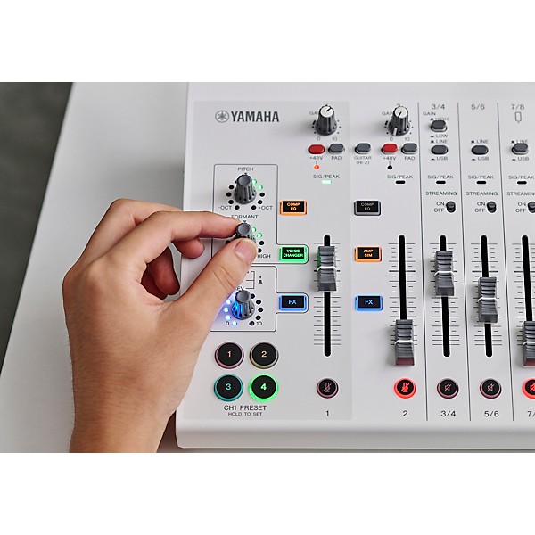 Yamaha AG08 8-Channel Mixer/USB Interface for Mac/PC White
