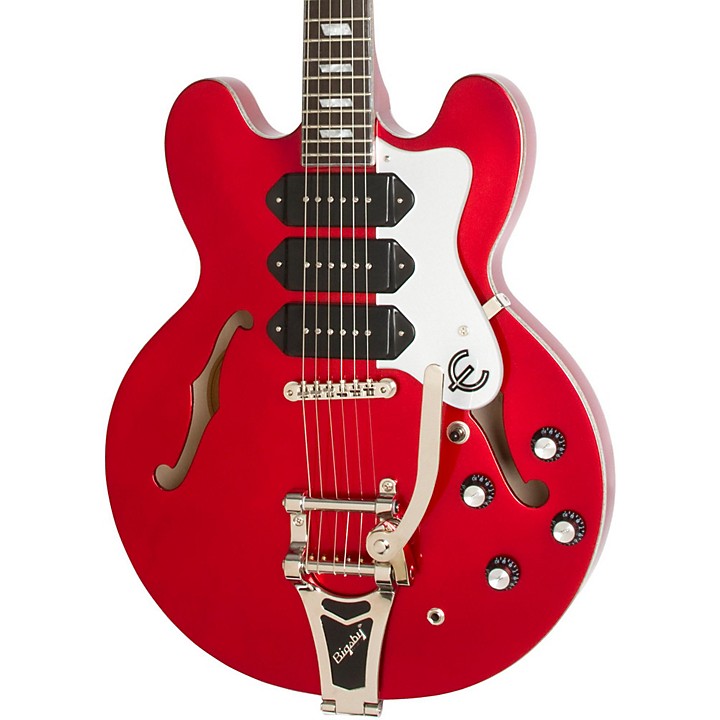 Open Box Epiphone Riviera Custom P93 Red Royale Hollowbody