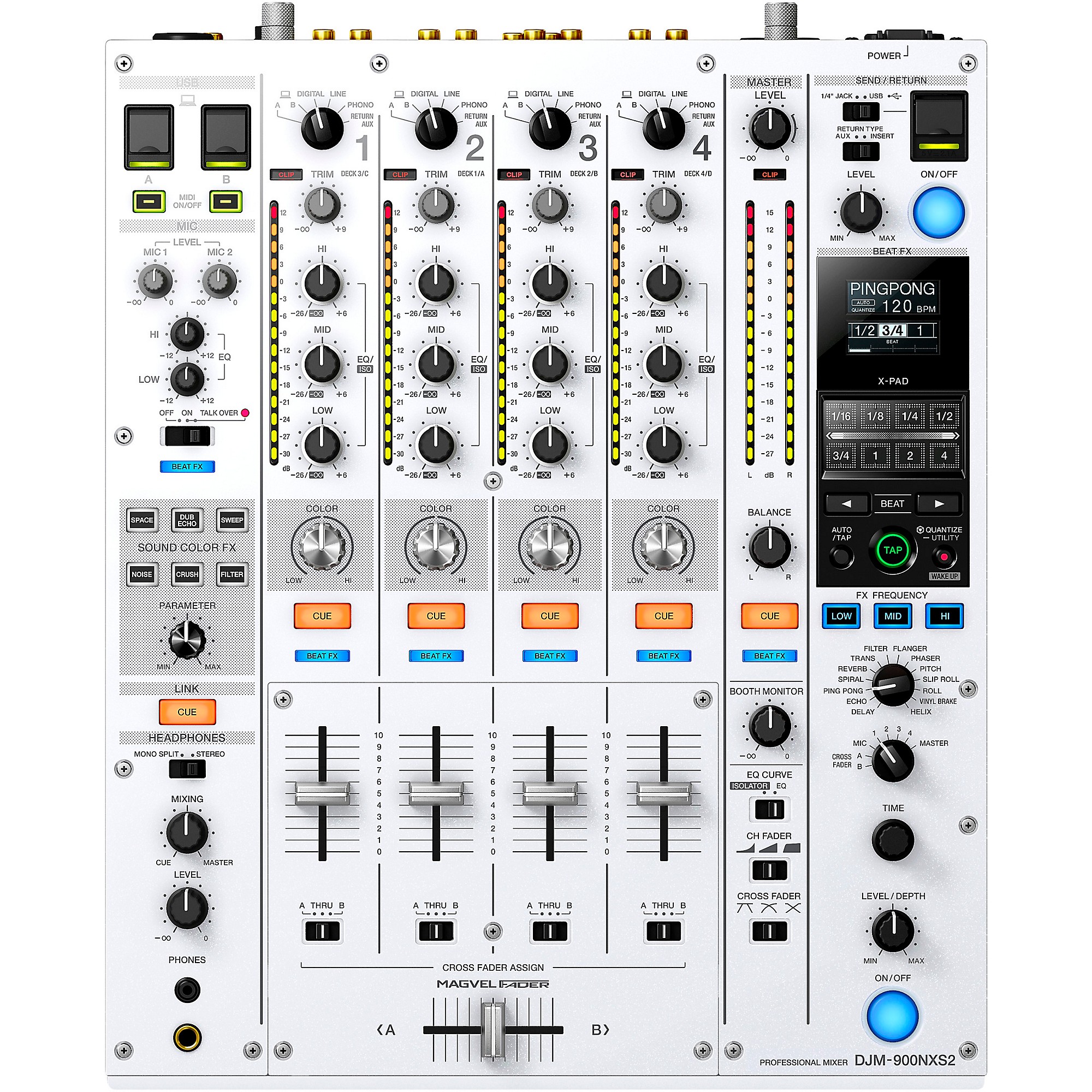 Pioneer DJ DJM-900NXS2-W Limited Edition White Professional 4