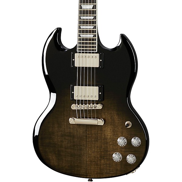 Epiphone SG Modern Figured Electric Guitar Trans Black | Guitar Center
