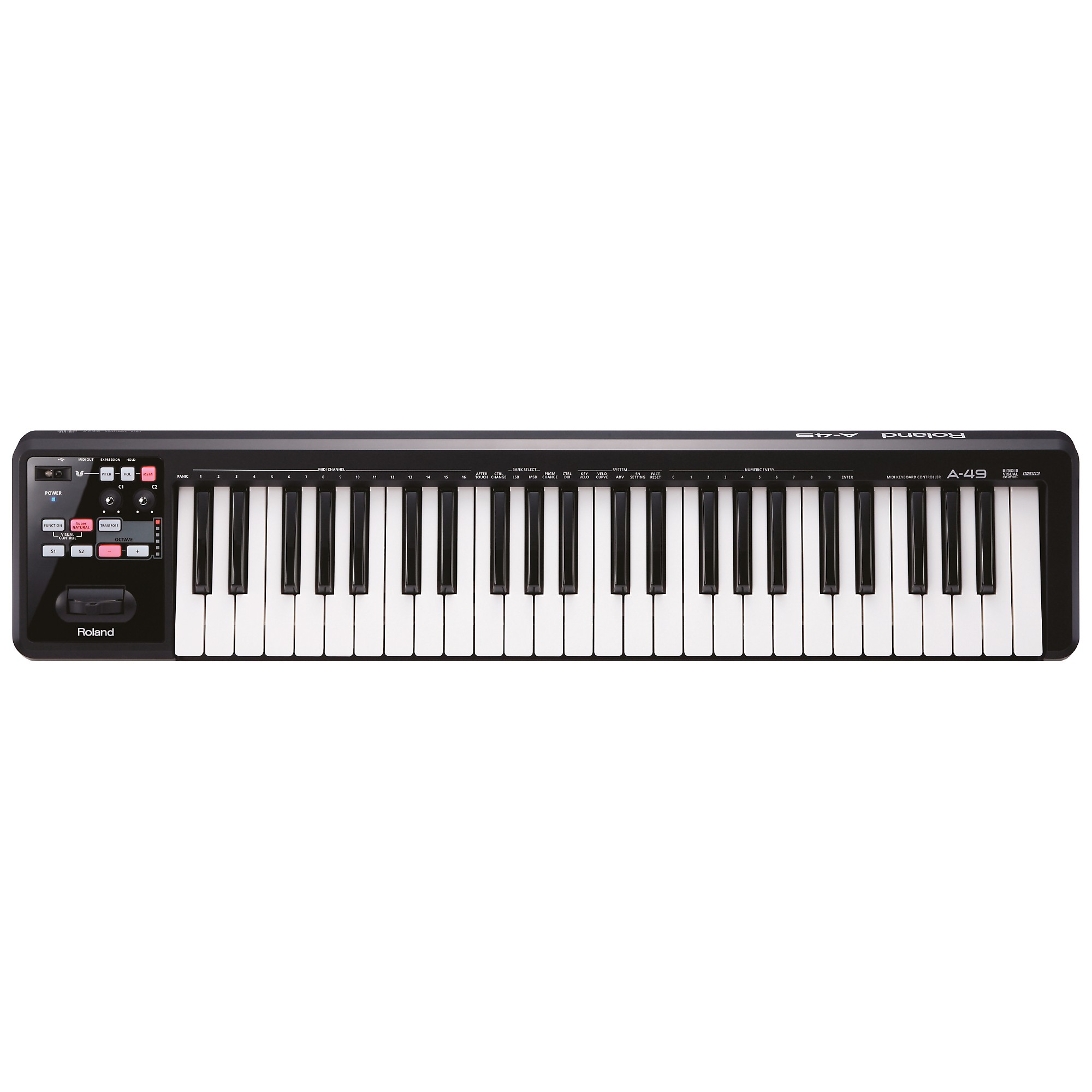 Roland A-49 MIDI Keyboard Controller Black | Guitar Center