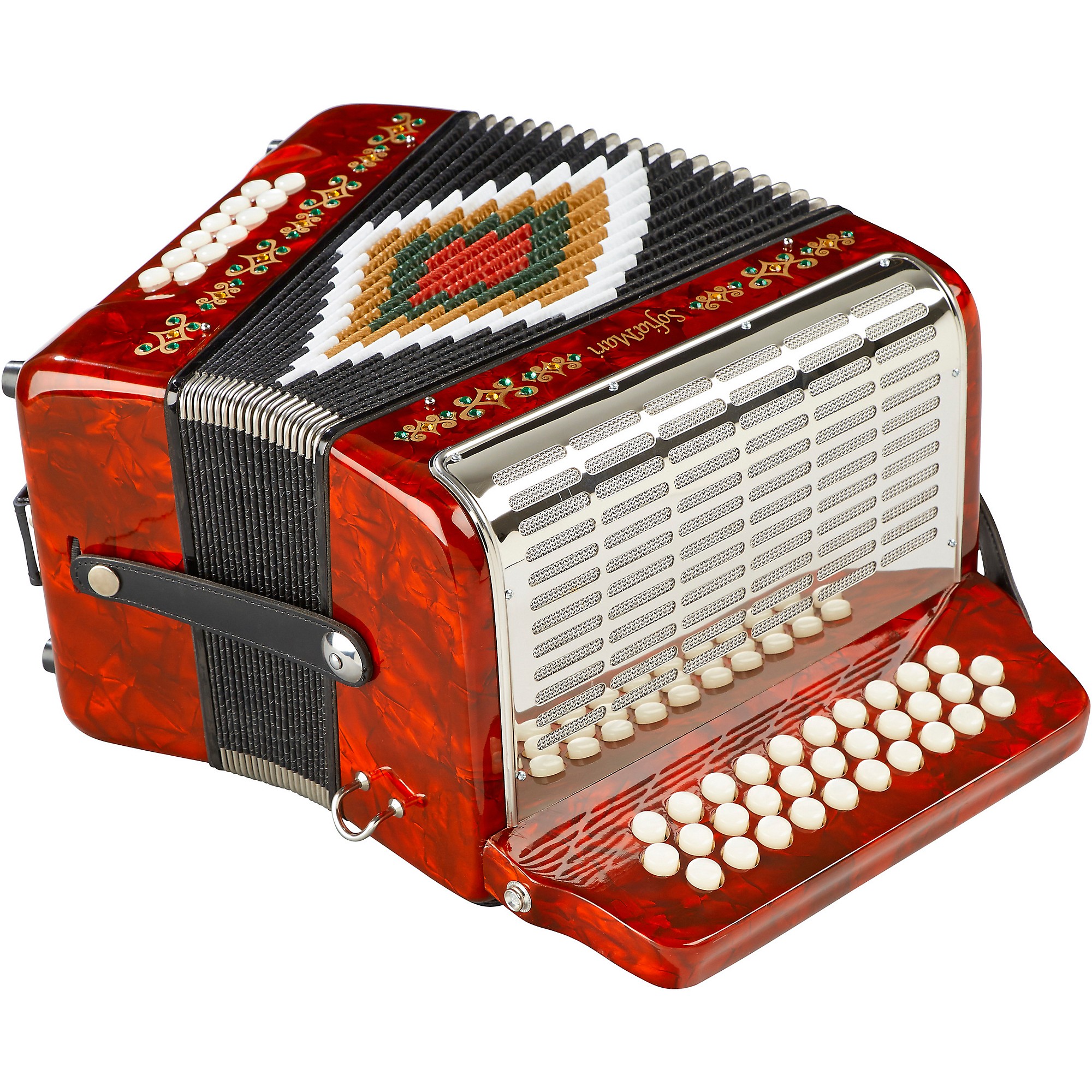 SofiaMari SM-3112 31-Button 12 Bass Accordion GCF Red Pearl