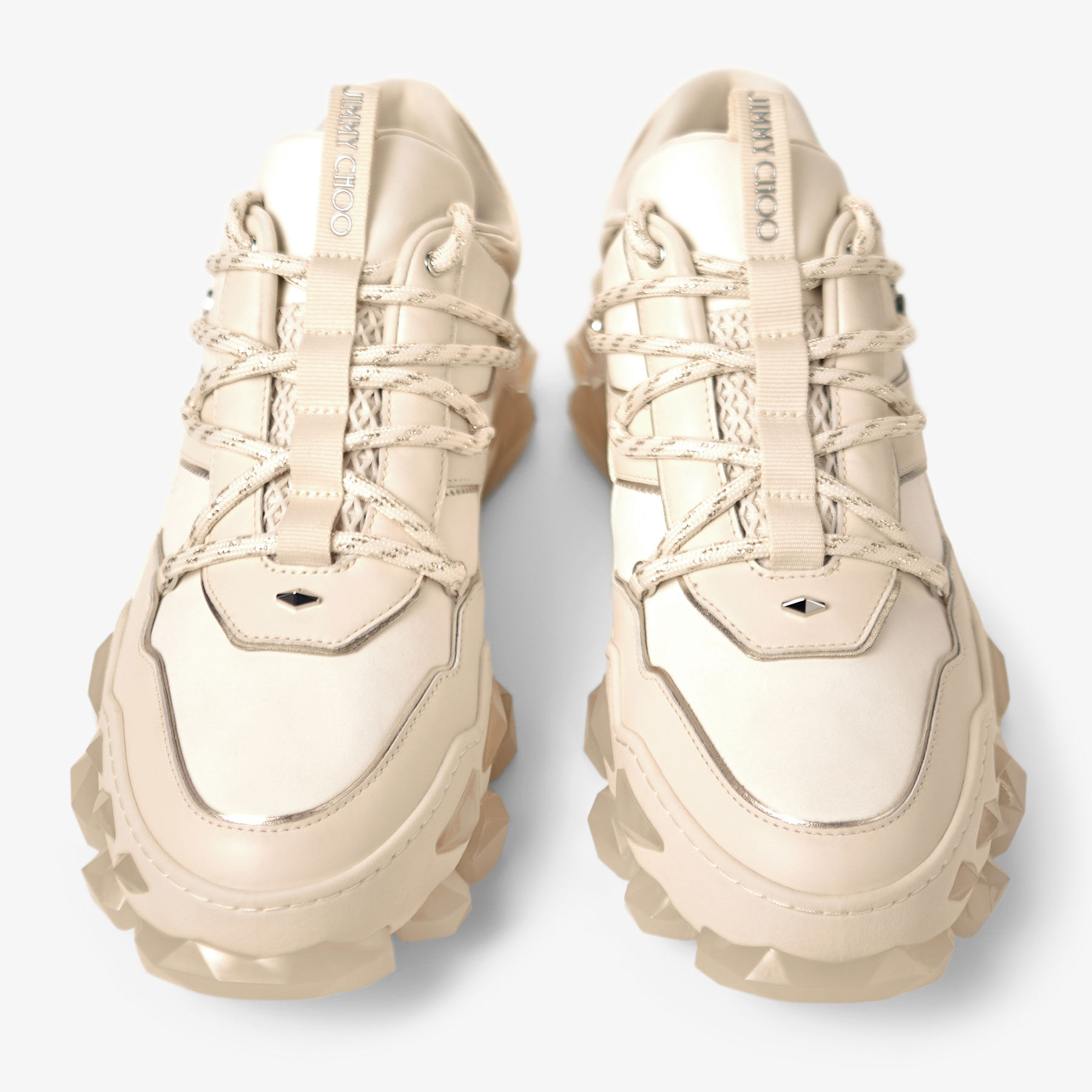 ダイヤモンド X II / M | ラテホワイトレザー・スニーカー | ジミー チュウ