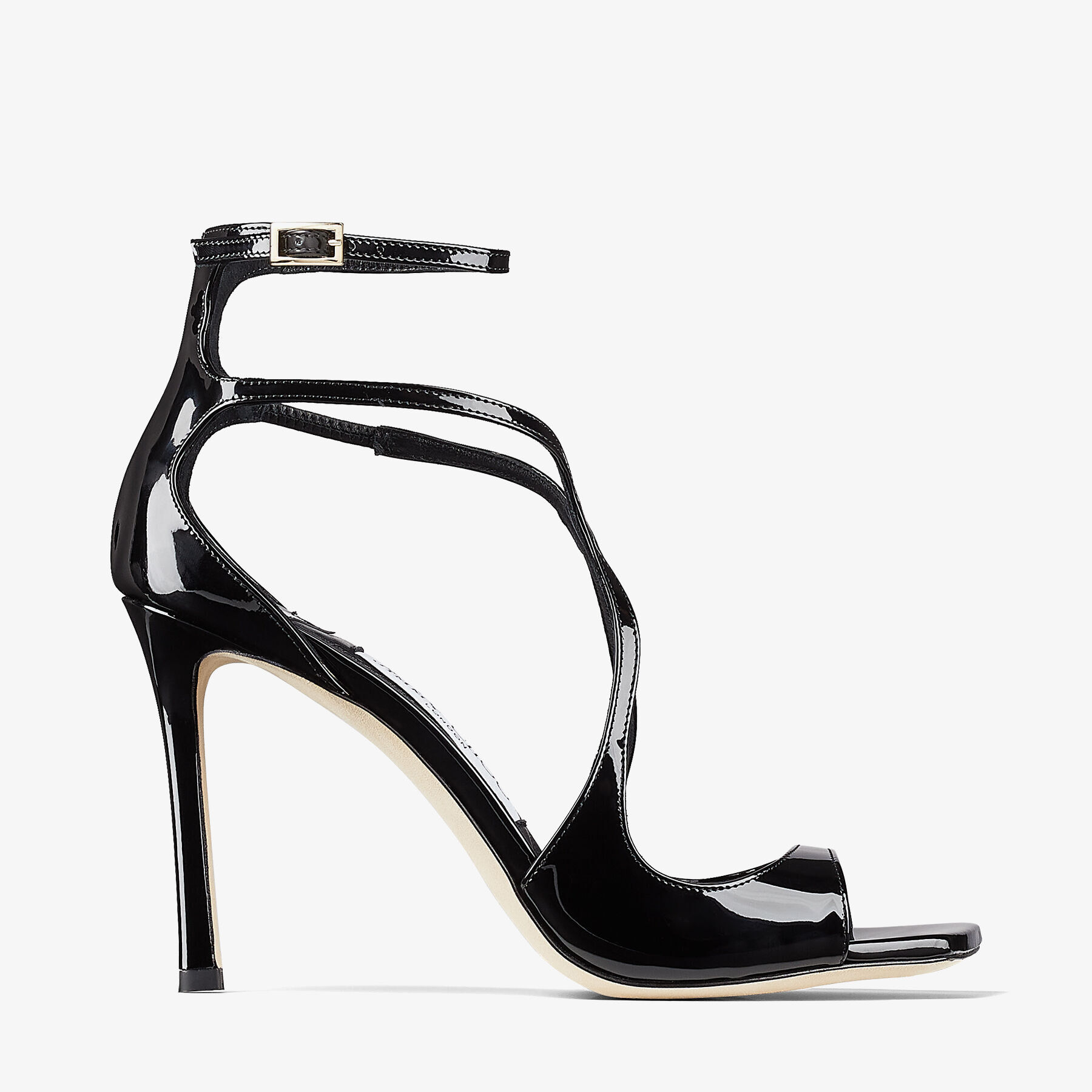 Black Patent Leather Sandals | AZIA 95 | Spring 2022 Collection