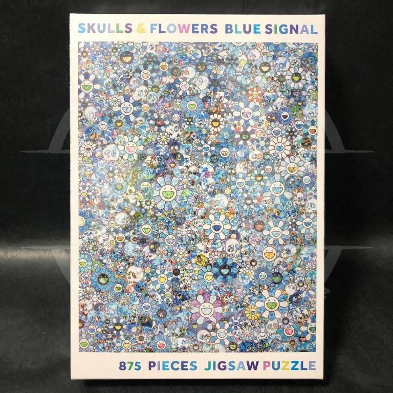 新品 村上隆SKULLS&FLOWERS 【BLUE SIGNAL】パズル 村上隆 パズル