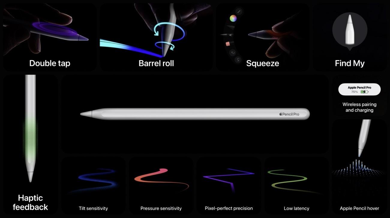 Apple Pencilに新型｢Apple Pencil Pro｣。豊富なセンサーで新しい描き方