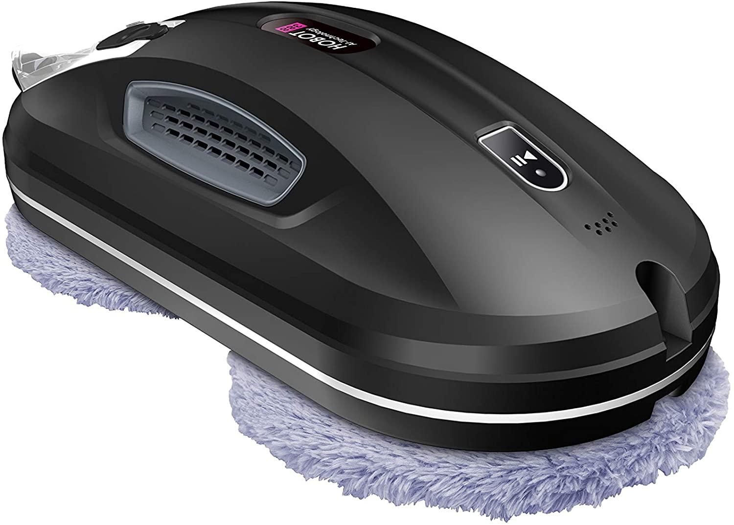 窓や壁に張り付きスマホで操作できる。 AI搭載の賢い自動窓拭き